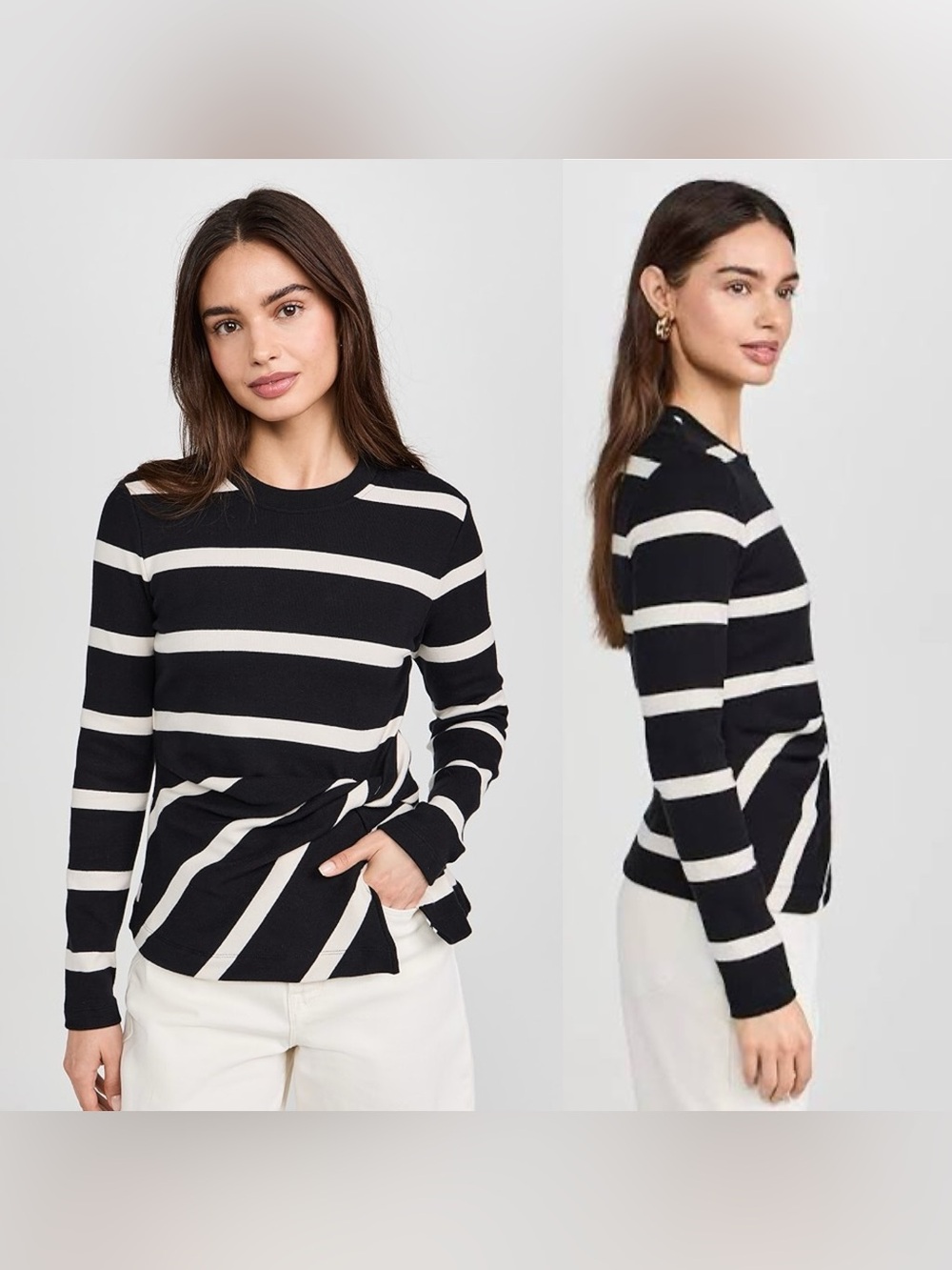 Tanya Taylor Carlita Top Cream and Black Striped Knit - Picture 11 of 11